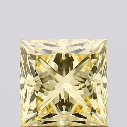 Diament laboratoryjny o barwie fantazyjnej szlif princess, 1.08ct, VVS2, Fancy Intense Yellow, IGI LG677511511