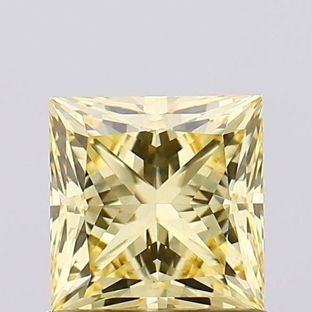 Diament laboratoryjny o barwie fantazyjnej szlif princess, 1.08ct, VVS2, Fancy Intense Yellow, IGI LG677511511