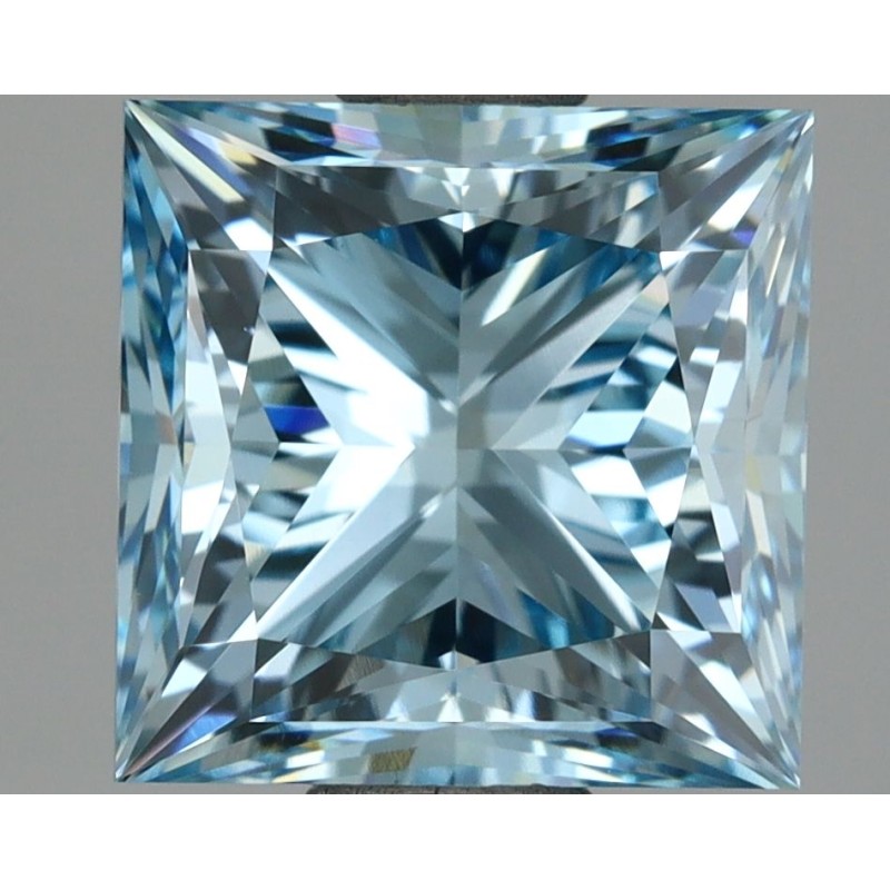 Diament laboratoryjny o barwie fantazyjnej szlif princess, 2.98ct, VVS2, Fancy Vivid Blue, IGI LG696502220