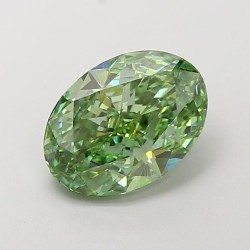 Diament laboratoryjny o barwie fantazyjnej szlif owalny, 2.71ct, VVS2, Fancy Vivid Green, IGI LG741503026