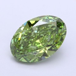 Diament laboratoryjny o barwie fantazyjnej szlif owalny, 2.08ct, VVS2, Fancy Vivid Green, IGI LG729521236