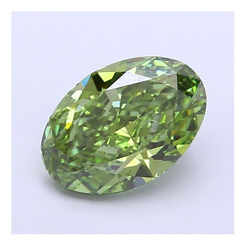 Diament laboratoryjny o barwie fantazyjnej szlif owalny, 2.08ct, VVS2, Fancy Vivid Green, IGI LG729521236