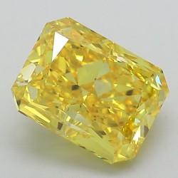 Diament laboratoryjny o barwie fantazyjnej radiant, 2.45ct, VVS2, Fancy Vivid Yellow, IGI LG593368451
