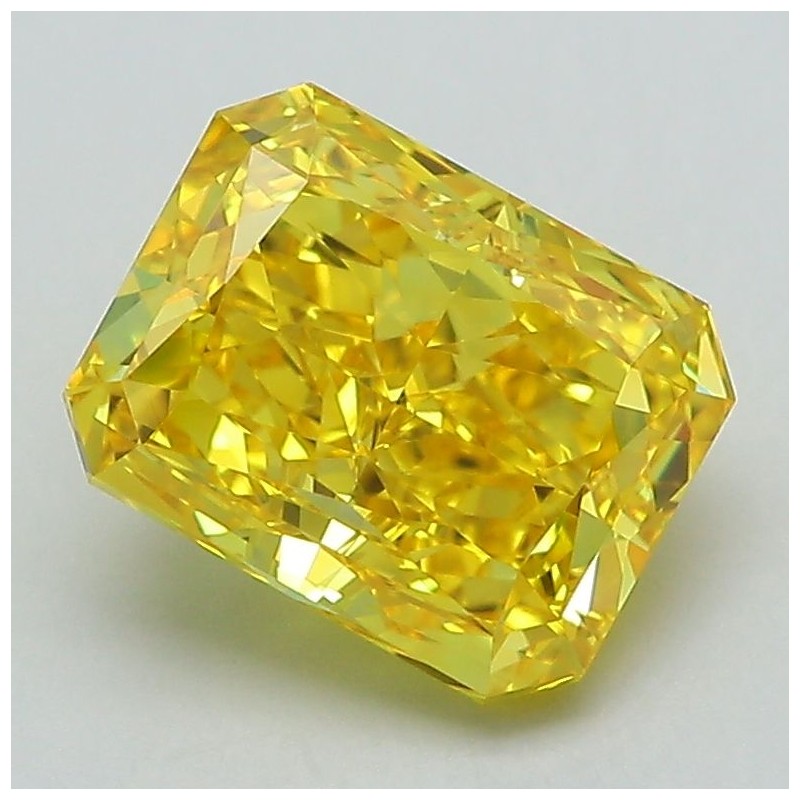Diament laboratoryjny o barwie fantazyjnej radiant, 2.51ct, VVS2, Fancy Vivid Yellow, IGI LG593366312
