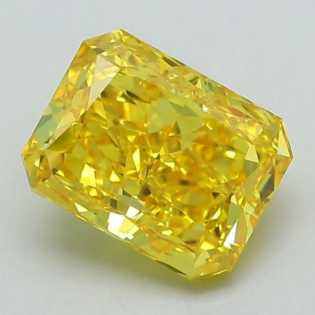 Diament laboratoryjny o barwie fantazyjnej radiant, 2.51ct, VVS2, Fancy Vivid Yellow, IGI LG593366312
