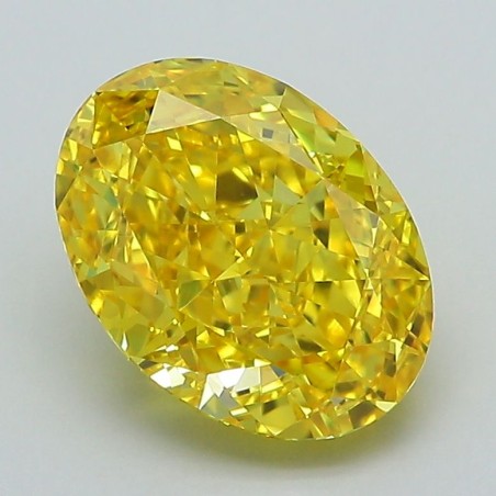 Diament laboratoryjny o barwie fantazyjnej szlif owalny, 2.5ct, VVS2, Fancy Vivid Yellow, IGI LG592365618
