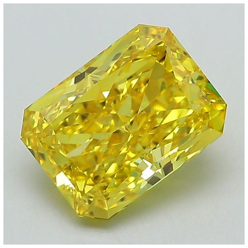 Diament laboratoryjny o barwie fantazyjnej radiant, 2.31ct, VVS1, Fancy Vivid Yellow, IGI LG592365633