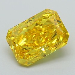 Diament laboratoryjny o barwie fantazyjnej radiant, 2.56ct, VVS2, Fancy Vivid Yellow, IGI LG586341582