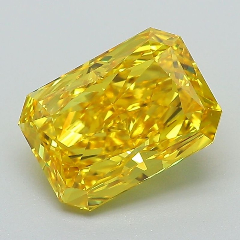 Diament laboratoryjny o barwie fantazyjnej radiant, 2.56ct, VVS2, Fancy Vivid Yellow, IGI LG586341582