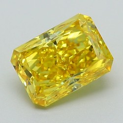 Diament laboratoryjny o barwie fantazyjnej radiant, 1.61ct, VVS2, Fancy Vivid Yellow, IGI LG584356660