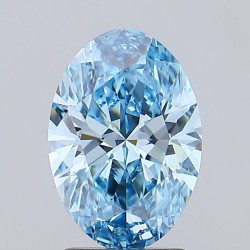Diament laboratoryjny o barwie fantazyjnej szlif owalny, 2ct, VVS1, Fancy Vivid Blue, IGI LG691578997
