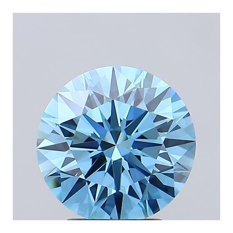 Diament laboratoryjny o barwie fantazyjnej szlif okrągły, 2.5ct, VVS2, Fancy Vivid Blue, IGI LG691552424