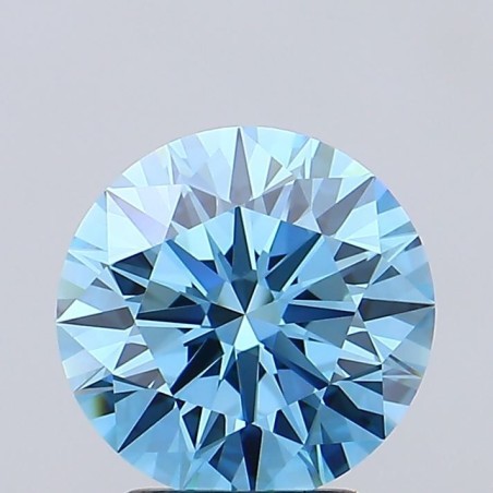 Diament laboratoryjny o barwie fantazyjnej szlif okrągły, 2.5ct, VVS2, Fancy Vivid Blue, IGI LG691552424