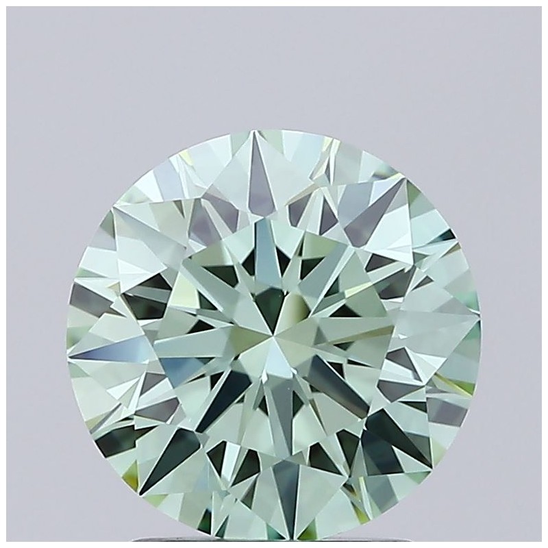 Diament laboratoryjny o barwie fantazyjnej szlif okrągły, 2.06ct, VVS1, Fancy Vivid Green, IGI LG692583506