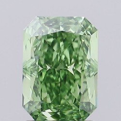 Diament laboratoryjny o barwie fantazyjnej radiant, 1.53ct, VVS2, Fancy Vivid Green, IGI LG692534154