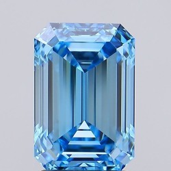 Diament laboratoryjny o barwie fantazyjnej szlif szmaragdowy, 2.04ct, VVS2, Fancy Vivid Blue, IGI LG692583775