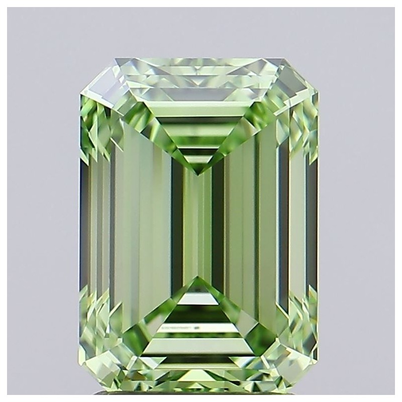 Diament laboratoryjny o barwie fantazyjnej szlif szmaragdowy, 2.05ct, VVS1, Fancy Vivid Green, IGI LG692583510
