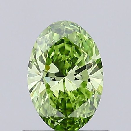 Diament laboratoryjny o barwie fantazyjnej szlif owalny, 0.54ct, VVS2, Fancy Vivid Green, IGI LG692583269