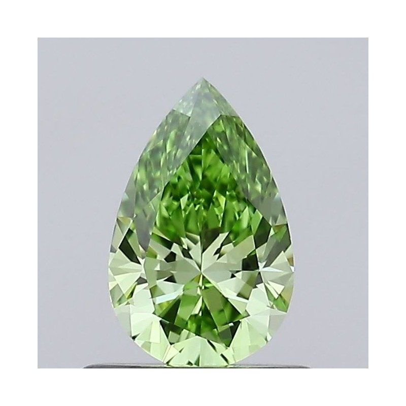 Diament laboratoryjny o barwie fantazyjnej szlif gruszkowy, 0.52ct, VVS2, Fancy Vivid Green, IGI LG692583271