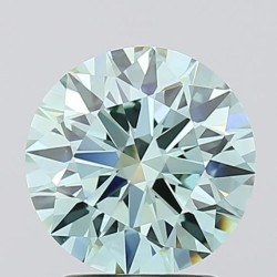 Diament laboratoryjny o barwie fantazyjnej szlif okrągły, 2.04ct, VVS1, Fancy Vivid Blue Green, IGI LG692583499
