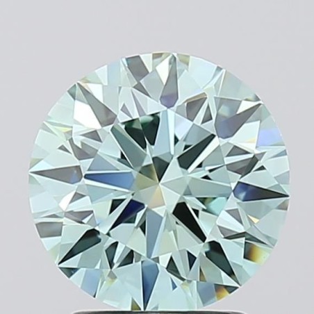 Diament laboratoryjny o barwie fantazyjnej szlif okrągły, 2.04ct, VVS1, Fancy Vivid Blue Green, IGI LG692583499