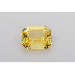 Szafir szlif szmaragdowy, 3.19 ct, YELLOW, GIA 2235470768
