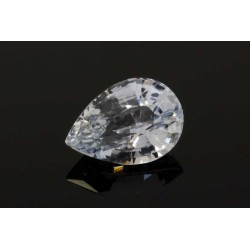 Szafir szlif gruszkowy, 3.04 ct, WHITE, GIA 5403153965