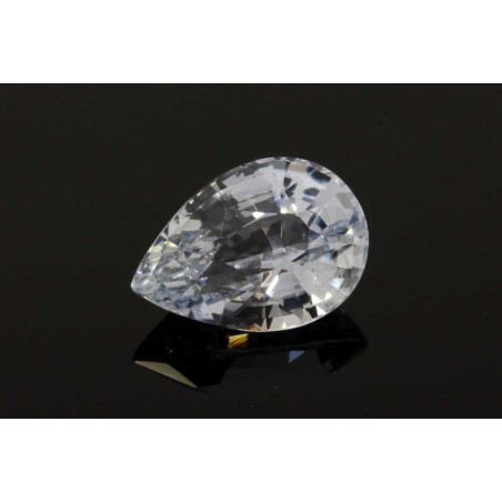 Szafir szlif gruszkowy, 3.04 ct, WHITE, GIA 5403153965