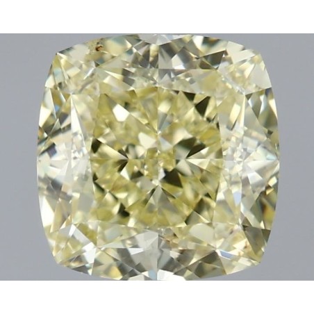 Diament o barwie fantazyjnej szlif poduszkowy brylantowy, 1.51ct, VS1, Fancy Light Yellow, GIA 7463097234