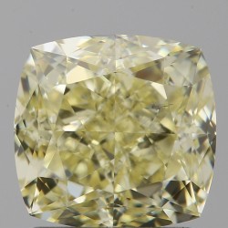 Diament o barwie fantazyjnej szlif poduszkowy brylantowy, 1.71ct, SI1, Fancy Yellow, GIA 6475054282