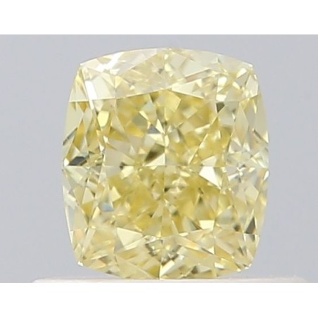 Diament o barwie fantazyjnej szlif poduszkowy brylantowy, 0.5ct, VVS2, Fancy Intense Yellow, GIA 1528262969