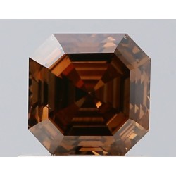 Diament o barwie fantazyjnej szlif szmaragdowy, 0.74ct, SI2, Fancy Dark Orange Brown, GIA 1529167977