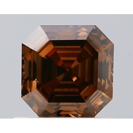Diament o barwie fantazyjnej szlif szmaragdowy, 0.74ct, SI2, Fancy Dark Orange Brown, GIA 1529167977