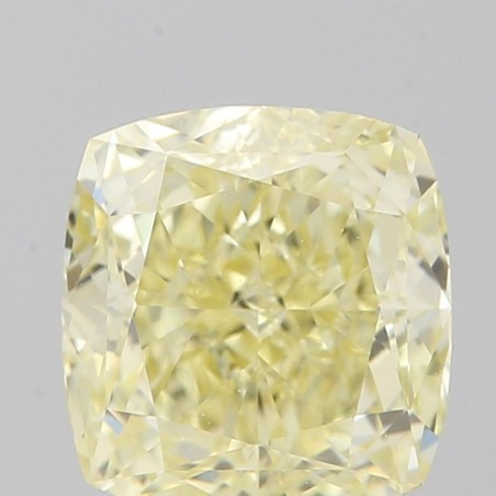 Diament o barwie fantazyjnej szlif poduszkowy brylantowy, 1.05ct, VS1, Fancy Light Yellow, GIA 2487305873