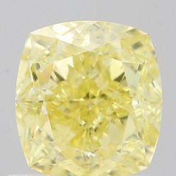 Diament o barwie fantazyjnej szlif poduszkowy brylantowy, 0.87ct, VS2, Fancy Intense Yellow, GIA 3485086434