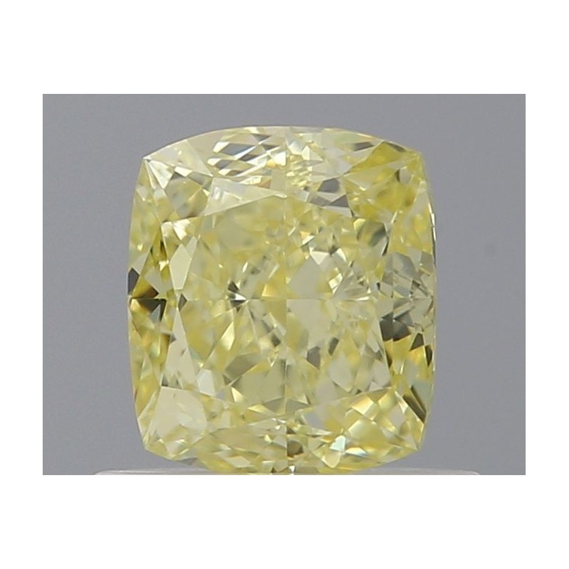 Diament o barwie fantazyjnej szlif poduszkowy brylantowy, 0.79ct, VS1, Fancy Yellow, GIA 2537121562