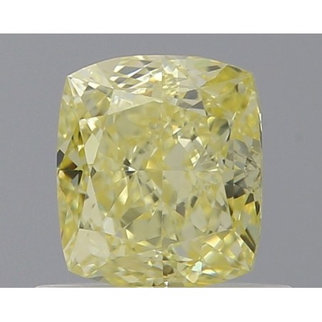 Diament o barwie fantazyjnej szlif poduszkowy brylantowy, 0.79ct, VS1, Fancy Yellow, GIA 2537121562