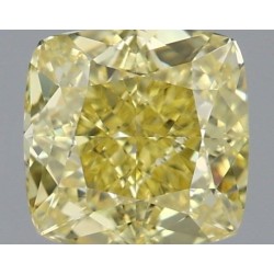 Diament o barwie fantazyjnej szlif poduszkowy brylantowy, 1ct, VVS1, Fancy Intense Yellow, GIA 7396154681