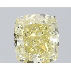 Diament o barwie fantazyjnej szlif poduszkowy brylantowy, 0.71ct, VVS2, Fancy Light Yellow, GIA 7522167463