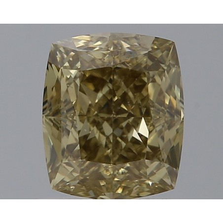 Diament o barwie fantazyjnej szlif poduszkowy brylantowy, 1.02ct, VS2, Fancy Brownish Greenish Yellow, GIA 2537159736