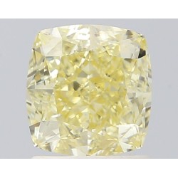 Diament o barwie fantazyjnej szlif poduszkowy brylantowy, 1.44ct, SI1, Fancy Yellow, GIA 5516152866