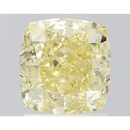 Diament o barwie fantazyjnej szlif poduszkowy brylantowy, 1.44ct, SI1, Fancy Yellow, GIA 5516152866