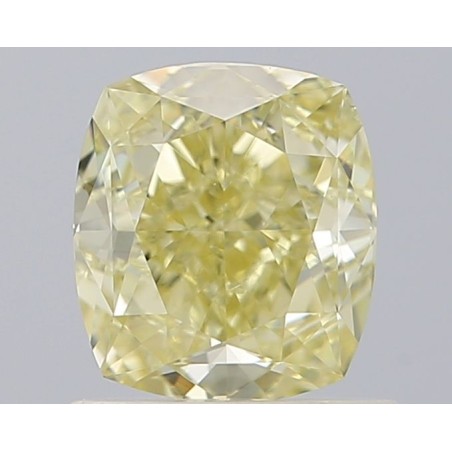 Diament o barwie fantazyjnej szlif poduszkowy brylantowy, 0.84ct, VS2, Fancy Yellow, GIA 2497189221