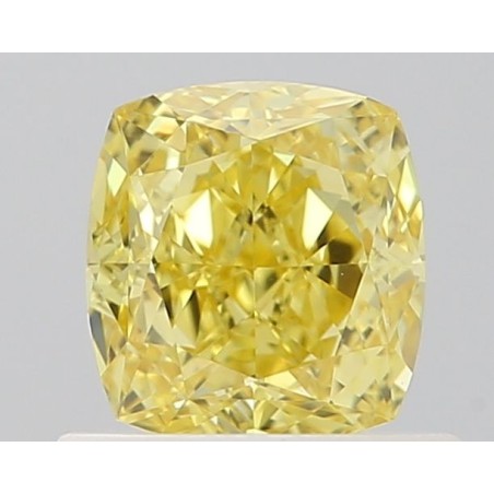 Diament o barwie fantazyjnej szlif poduszkowy brylantowy, 0.72ct, VS2, Fancy Vivid Yellow, GIA 2506057828