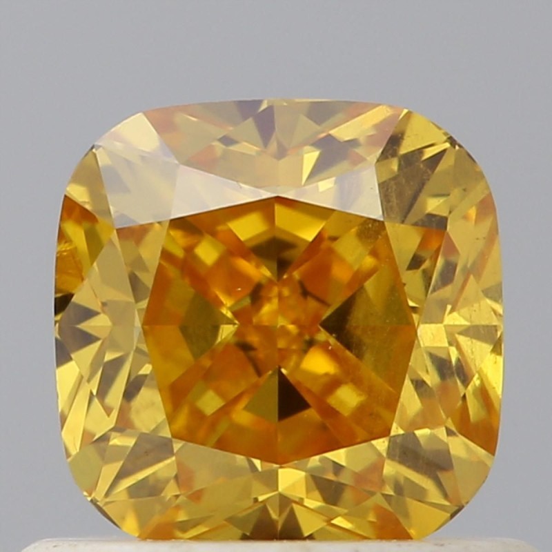 Diament o barwie fantazyjnej szlif poduszkowy brylantowy, 0.71ct, SI2, Fancy Vivid Yellow Orange, GIA 5406652225 Diament o barwie fantazyjnej szlif poduszkowy brylantowy, 0.71ct, SI2, Fancy Vivid Yellow Orange, GIA 5406652225