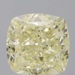 Diament o barwie fantazyjnej szlif poduszkowy brylantowy, 1.82ct, VVS2, Fancy Light Yellow, GIA 6465434777
