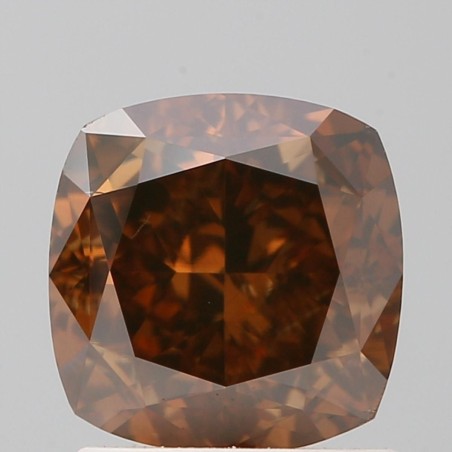 Diament o barwie fantazyjnej szlif poduszkowy brylantowy, 1.83ct, SI1, Fancy Dark Orange Brown, GIA 1488050024
