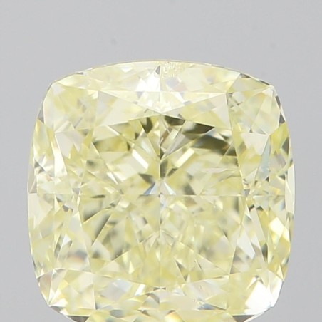 Diament o barwie fantazyjnej szlif poduszkowy brylantowy, 1.53ct, SI2, Fancy Light Yellow, GIA 6475702861