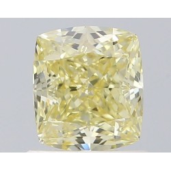 Diament o barwie fantazyjnej szlif poduszkowy brylantowy, 0.9ct, VS1, Fancy Yellow, GIA 2526167540