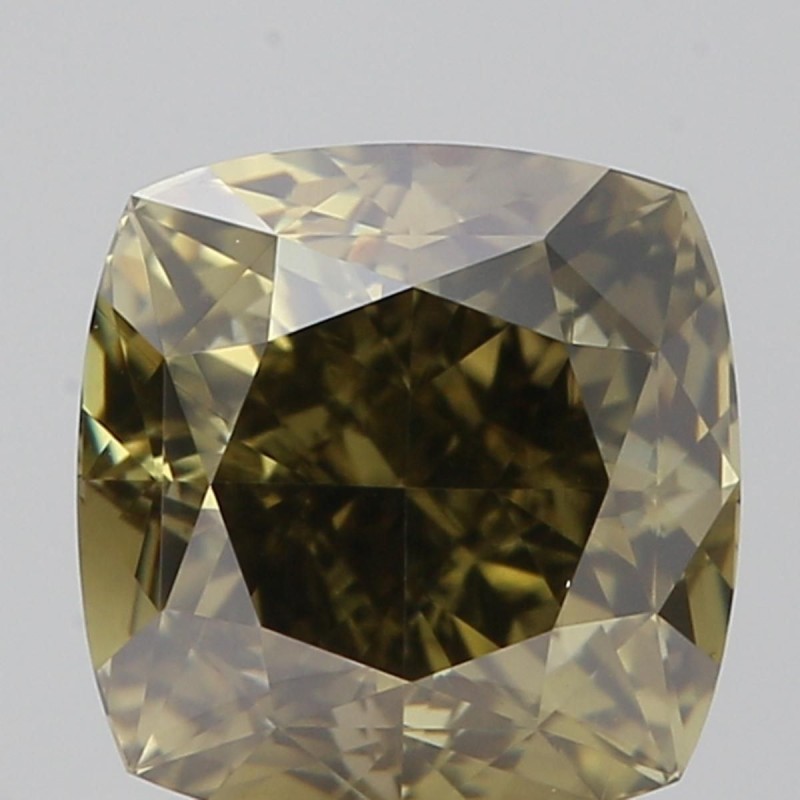 Diament o barwie fantazyjnej szlif poduszkowy brylantowy, 1.33ct, VS1, Fancy Dark Greenish Brown, GIA 6472702833 Diament o barwie fantazyjnej szlif poduszkowy brylantowy, 1.33ct, VS1, Fancy Dark Greenish Brown, GIA 6472702833